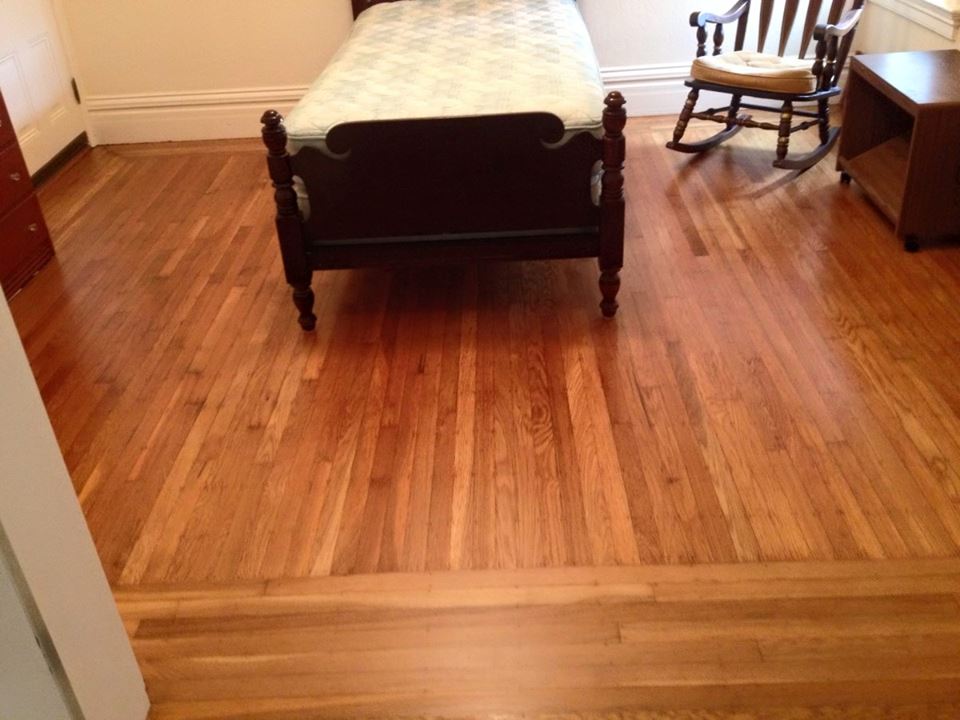 Oak floor refinished for elderly woman in Noe Valley